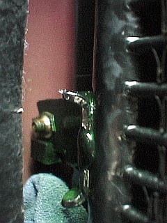 Close-up of Leaking AC Condenser Bracket - 2001 Chevy Venture